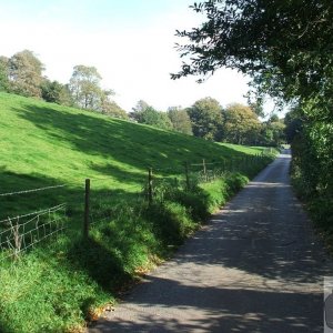 Rosehill, looking back towards the A30 Penzance Bypass