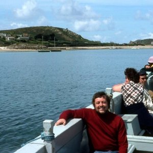 Phil with Bryher in the distance