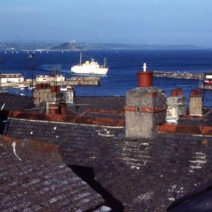 The Scillonian from the roof of 1, New Street - June, 1977