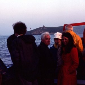 On board launch bound for an off island