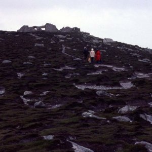 Climbing to King Charles' Castle, Tresco, Scilly