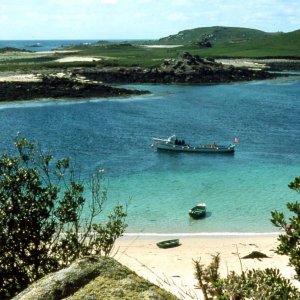 St Martin's looking towards Tresco, 1977, Scilly