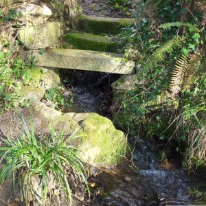 A stile over a stream, St Erth - 11Mar10