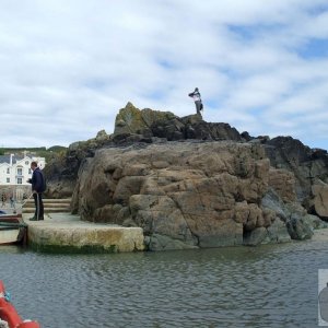 St Michael's Mount - The Boat Journey as the tide is not fully in.