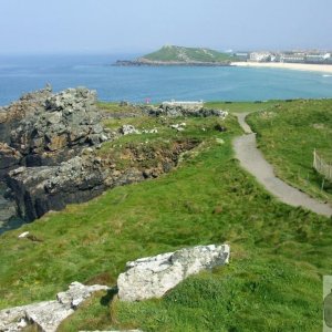 Looking back eastwards to St Ives