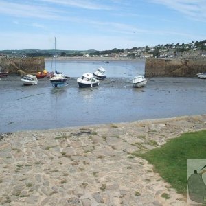 The harbour mouth from the wharf - St Michael's Mount