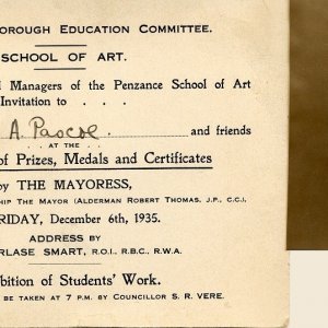 Penzance School of Art Invitation