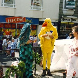 A Mermaid chats to a Duck