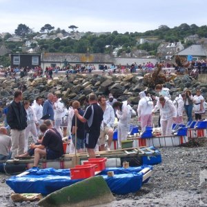 The competitors prepare