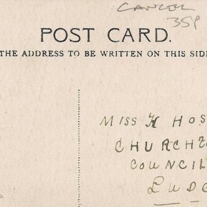 Back of Lands End Postcard
