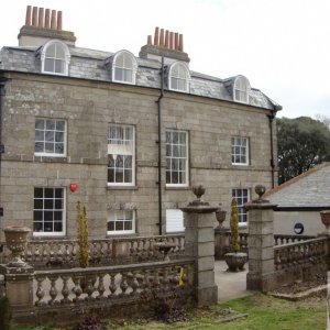 Rear view of Treneere Manor