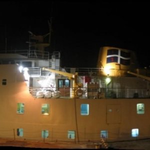 The Scillonian at night