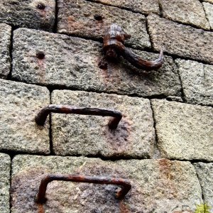 Rusty Ladder and Metal Hook