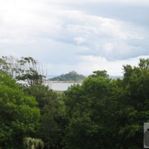 Looking over to st mikes mount from the hidden garden.