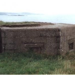 WW2 Type 24. pill box.  St michaels mount, righthand side.