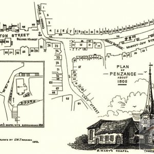 Penzance centre. 1879 Drawing