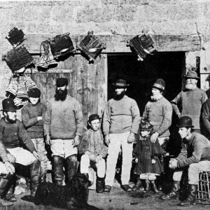 Porthgwarra fishermen, 1880s...