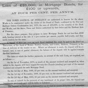 Penzance Floating Dock and Harbour Improvements 1879 Pg 1