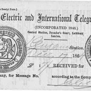 Ludlow Telegraph Receipt 1864