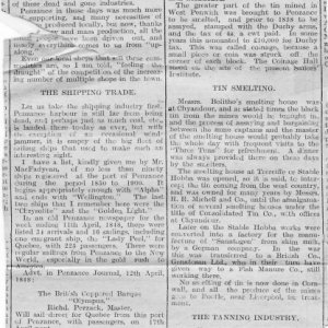 Cornish Times and Telegraph March 27th 1935 Upper Part