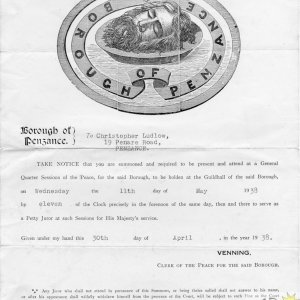 Jury Summons 1938