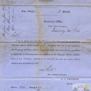 West Cornwall Steam Ship Company 24th June 1870