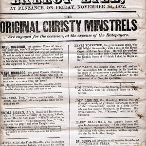 Grand Fete and Gala Ballot Bill November 1st 1872