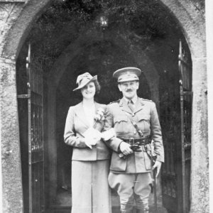 Ernest Croak and Eileen Curnow Gulval Church 1939 or 1940