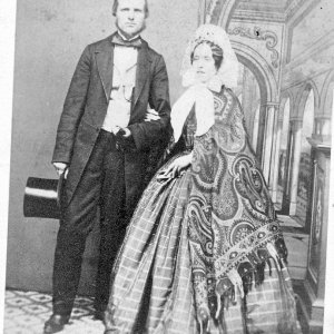 Edmund Ludlow (1835-1904) and Sarah Colgan on their wedding day 15th June 1