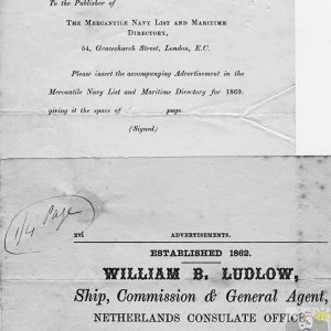 William Bolom Ludlow Advertisement in 1869