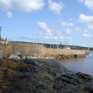 Harbour wall and beach