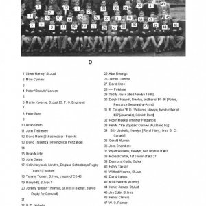 1947 Penzance Boys' Grammar School Photograph - 7 - Identifications