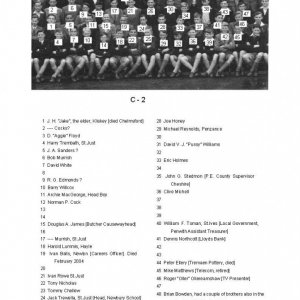 1947 Penzance Boys' Grammar School Photograph - 6 - Identifications