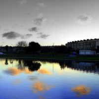 Boating Pool at Sunset