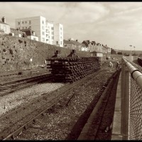 Work on the Penzance Cornwall end of the railway track improvements. 30/03/09