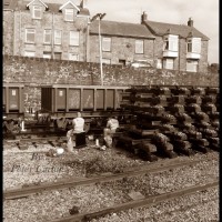 Work on the Penzance Cornwall end of the railway track improvements. 30/03/09