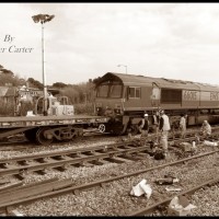 Work on the Penzance Cornwall end of the railway track improvements. 30/03/09