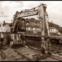 Work on the Penzance Cornwall end of the railway track improvements. 30/03/09