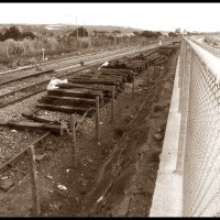 Work on the "Penzance Cornwall" end of the railway track improvements. 30/03/09
