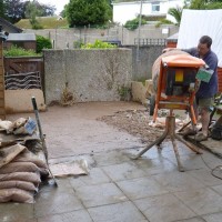 some pics of rebuild of rear garden