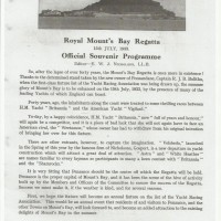 1933 - PENZANCE ROYAL REGATTA PROGRAMME