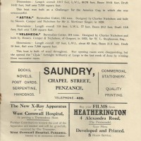 1933 - PENZANCE ROYAL REGATTA PROGRAMME