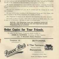 1933 - PENZANCE ROYAL REGATTA PROGRAMME