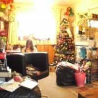 panorama photo of living room with mark and marks evil twin lol