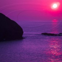 sunset portreath 28-3-12