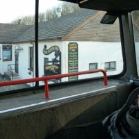 The Cable Station Inn from a bus - 27Mar12