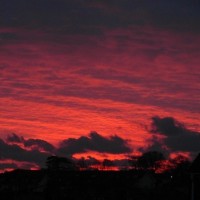 SUNSET FROM A CORNER OF THE REC - 13th JAN, 2013