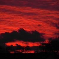 SUNSET FROM A CORNER OF THE REC - 13th JAN, 2013