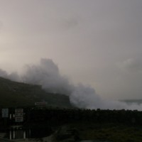 Storm Sennen Cove Cornwall 2014