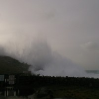 Storm Sennen Cove Cornwall 2014